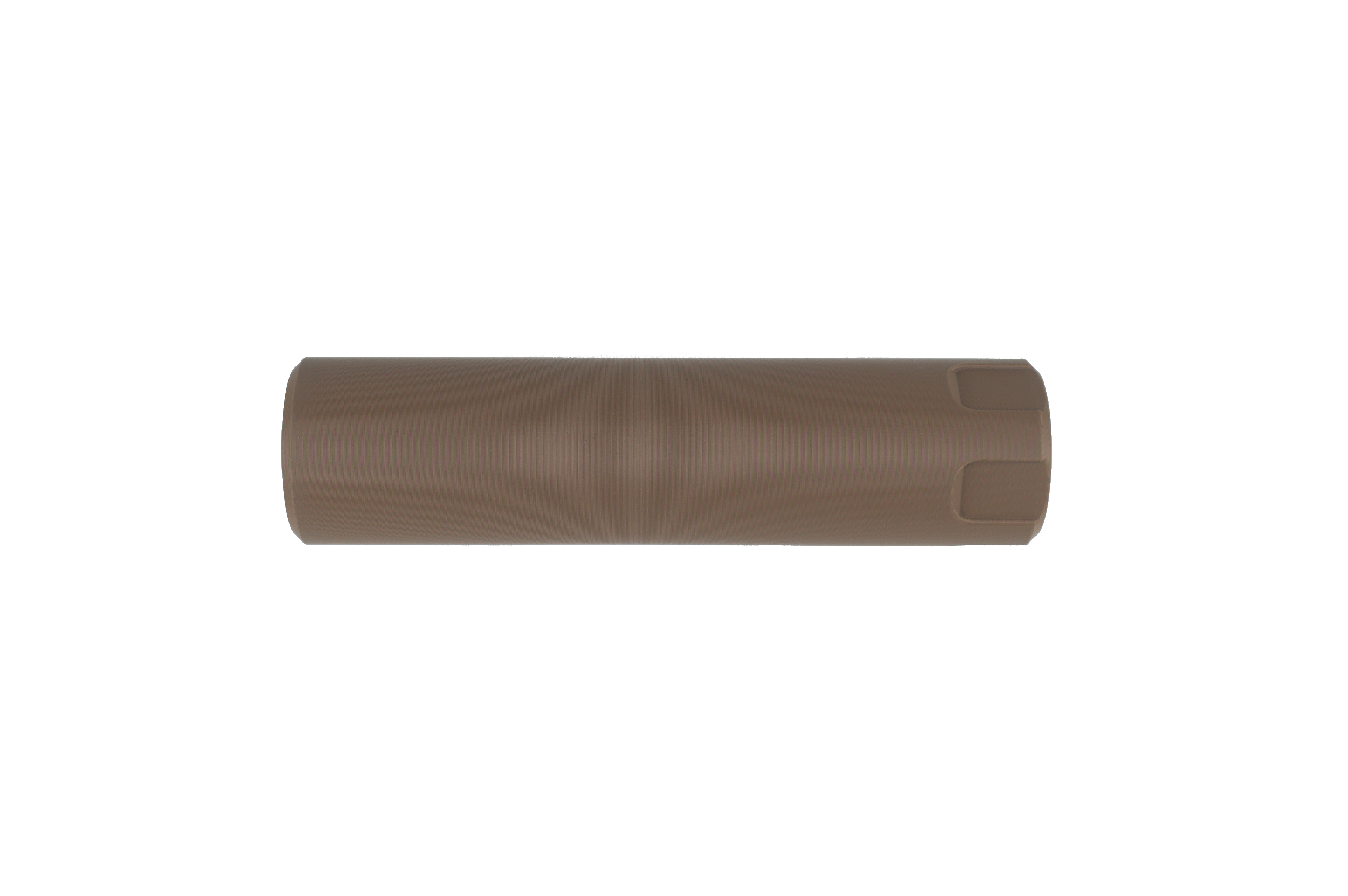 MJM-1 Cutout Airsoft Mock Suppressor 14mm CCW FDE (Flat Dark Earth)