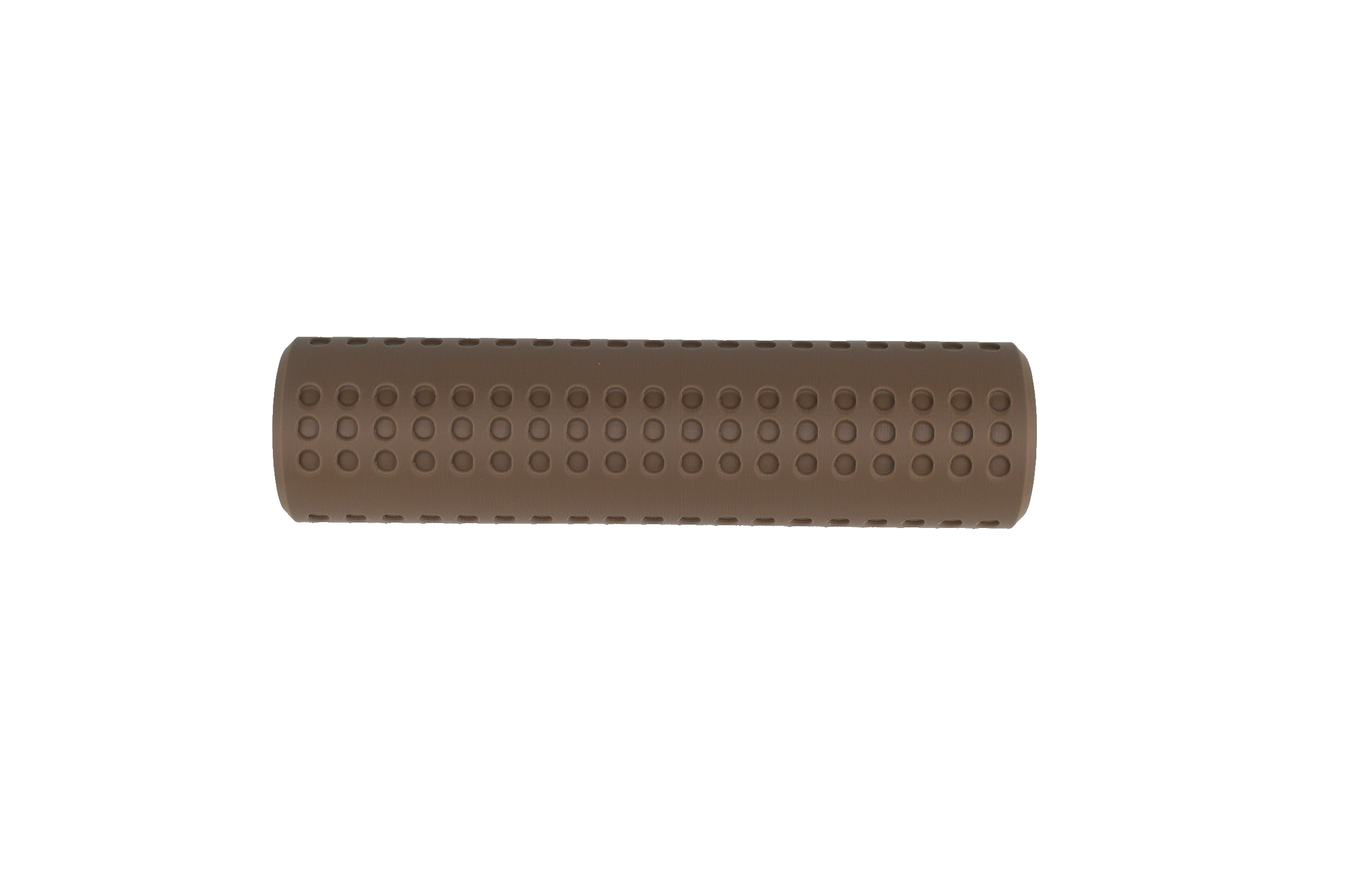 MJM-14 Perforated Airsoft Mock Suppressor 14mm CCW FDE (Flat Dark Earth)