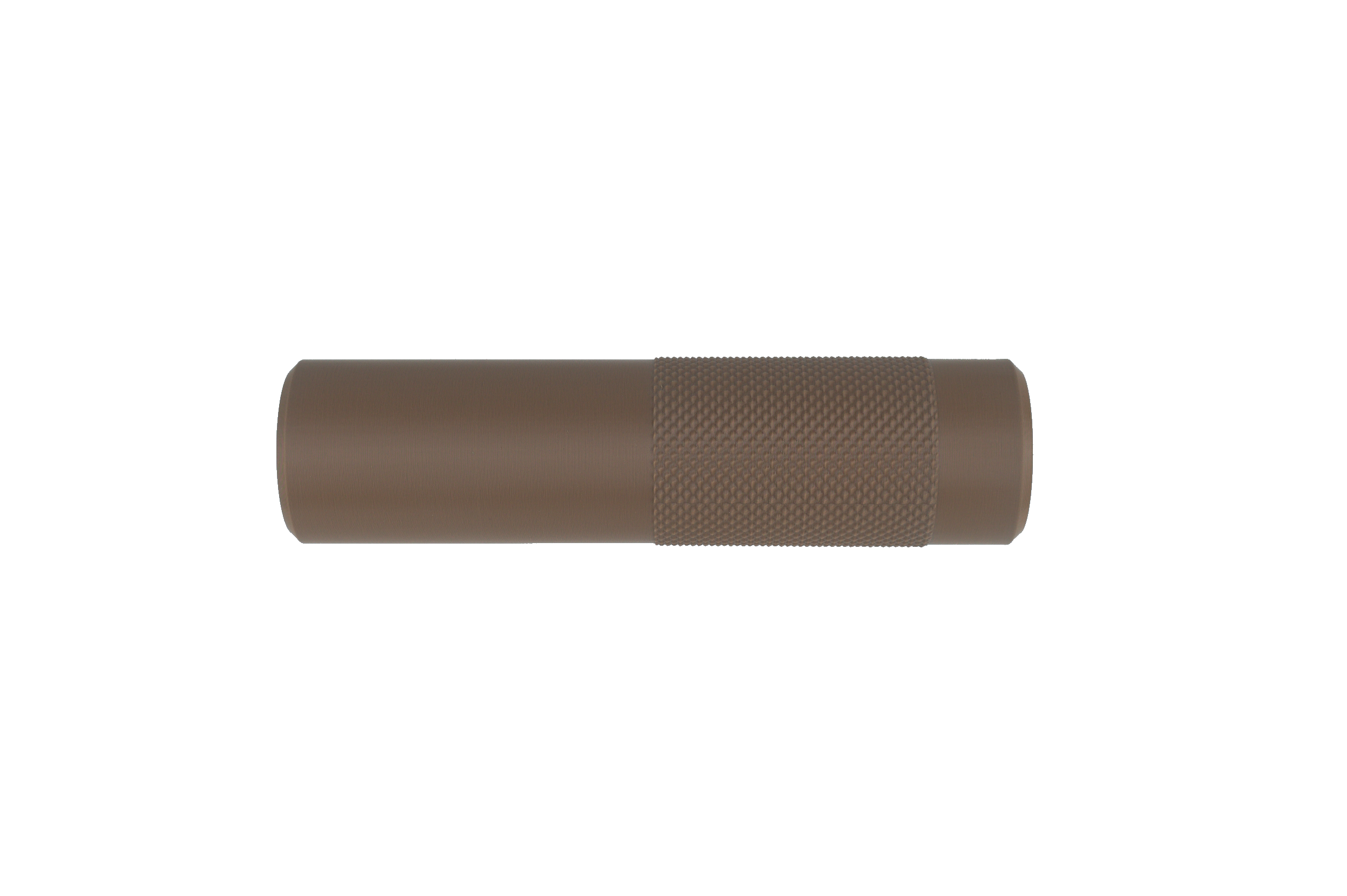 MJM-15 Knurled (Slim fit 30mm OD) Airsoft Mock Suppressor 14mm CCW FDE (Flat Dark Earth)