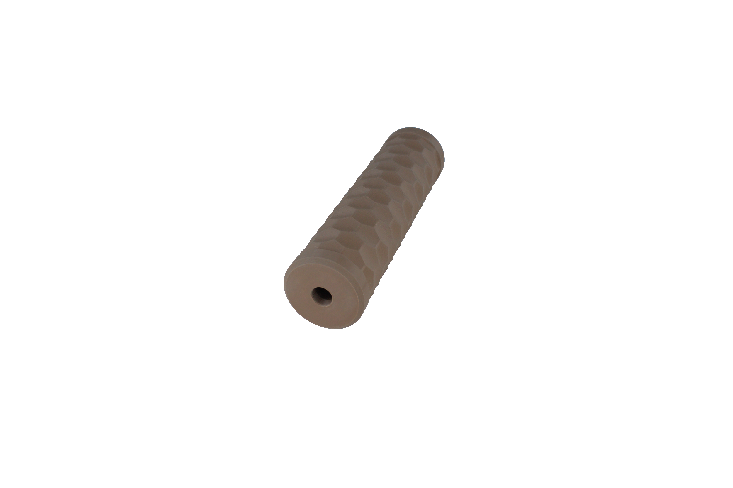 MJM-3 Hexagon (Slim fit 30mm OD) Airsoft Mock Suppressor 14mm CCW FDE (Flat Dark Earth)