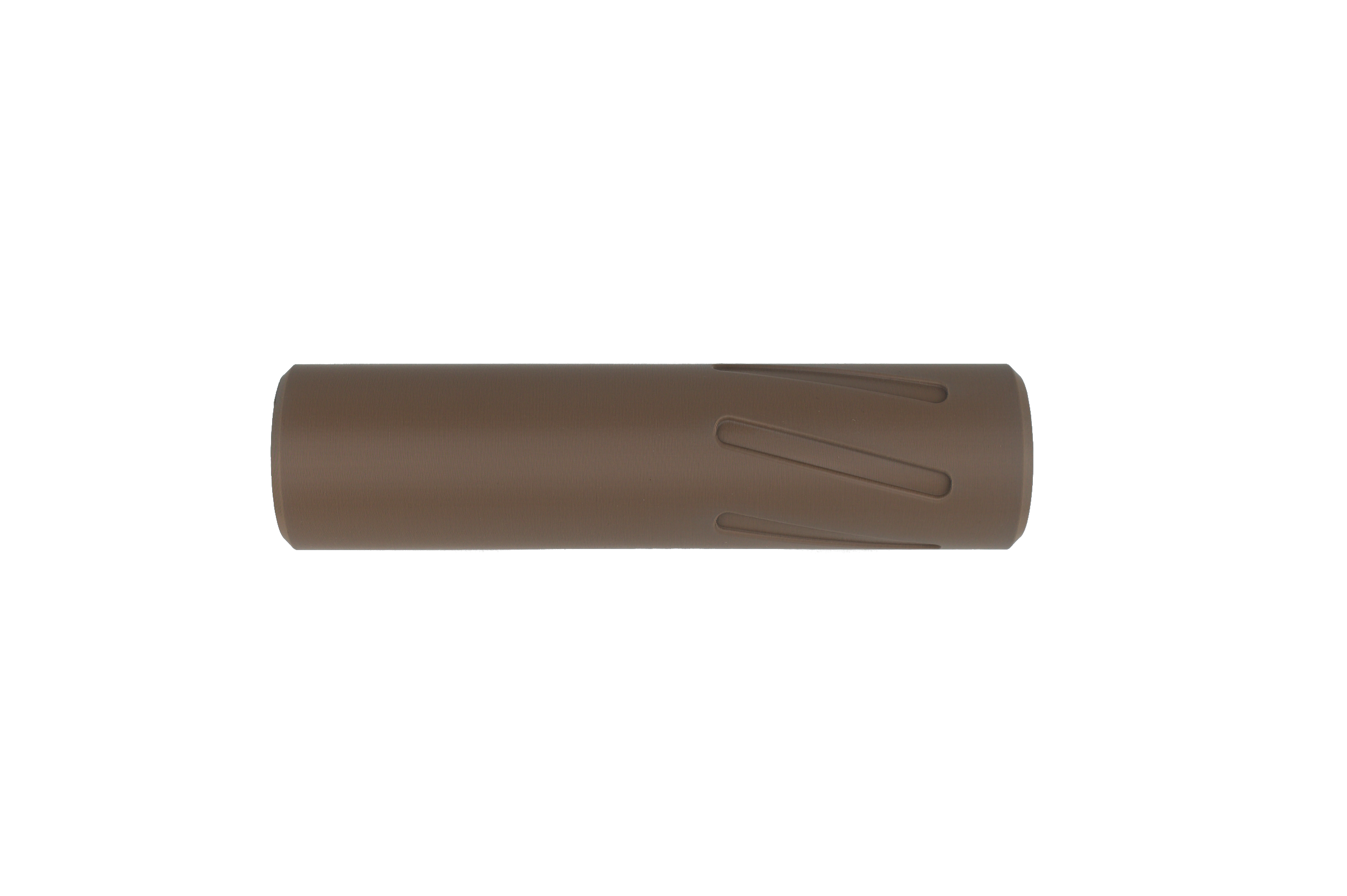 MJM-5 Spiral Flute Airsoft Mock Suppressor 14mm CCW FDE (Flat Dark Earth)