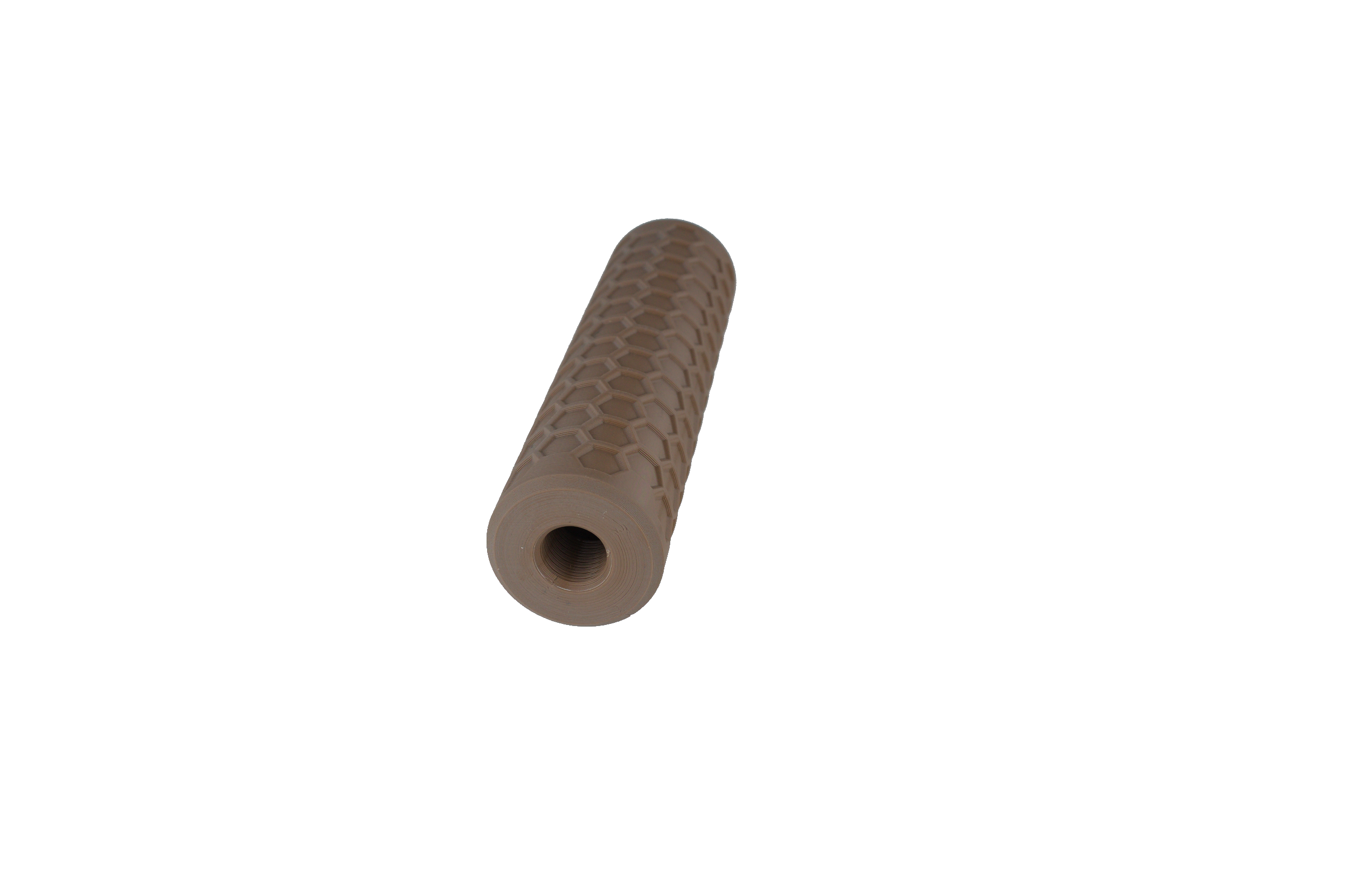 MJM-9 Honeycomb (Slim fit 30mm OD) Airsoft Mock Suppressor 14mm CCW FDE (Flat Dark Earth)